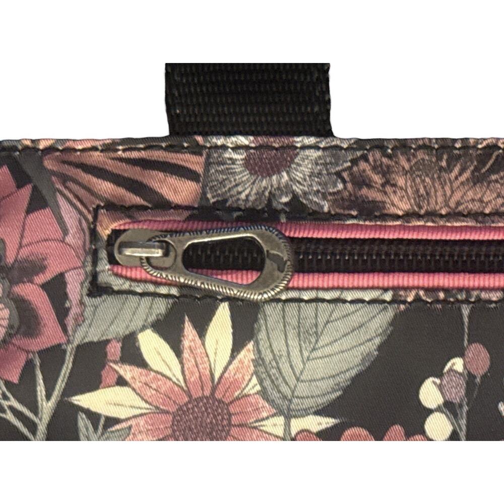 Sakroots Travel Tote Purse New Adventures Graphite Bloom Black Floral Bag Charm - Picture 7 of 16